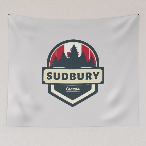 Item preview, Sudbury Canada | Retro Vintage Travel Badge designed and sold by World Designs.