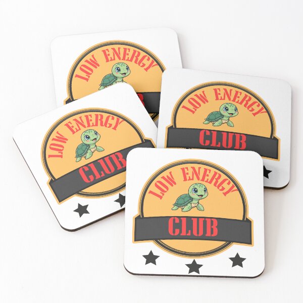 Item preview, Low Energy Club – Minimalist Sarcastic Quote,Turtle Version designed and sold by ChameraDesign.