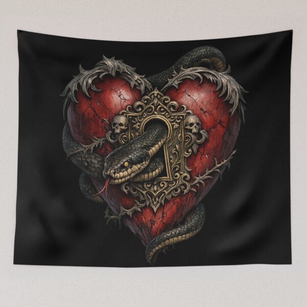 Item preview, Venomous Devotion — Gothic Heart Bound by Serpent and Secrets designed and sold by Mouraludia.