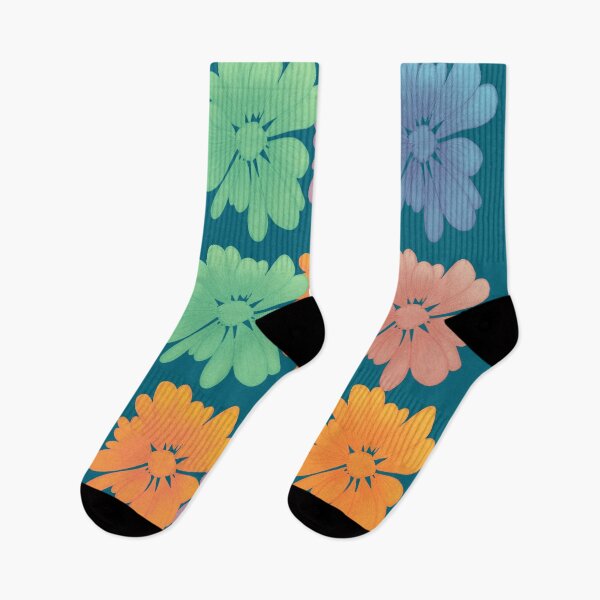 Item preview, Multi-Colored Spring Floral Pattern, Colored Pencils and Paper, Graphic Duotone Design designed and sold by Uplifting Vib'n Design and Decor .