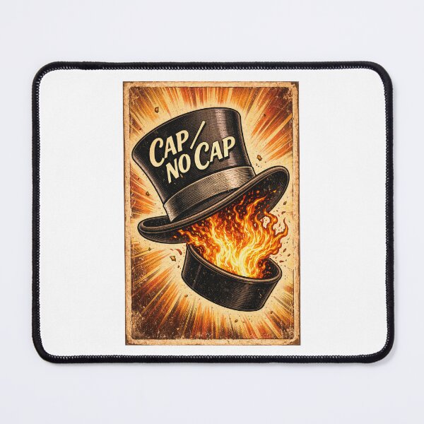Item preview, Cap No Cap Vintage Fire Top Hat Poster, No Cap Meaning Gen Z Slang Meme Wall Art, Retro Comic Style Streetwear Graphic designed and sold by TerScott.
