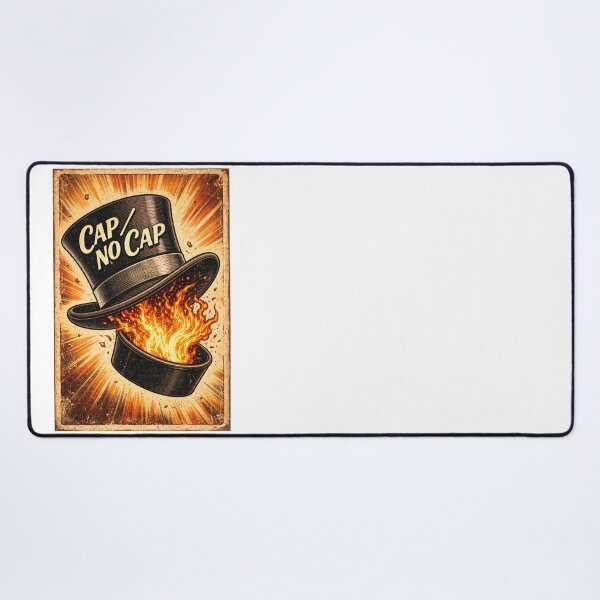 Item preview, Cap No Cap Vintage Fire Top Hat Poster, No Cap Meaning Gen Z Slang Meme Wall Art, Retro Comic Style Streetwear Graphic designed and sold by TerScott.
