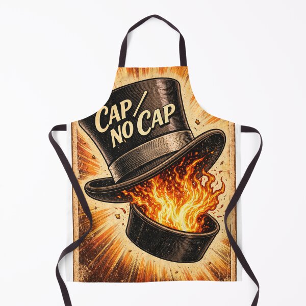 Item preview, Cap No Cap Vintage Fire Top Hat Poster, No Cap Meaning Gen Z Slang Meme Wall Art, Retro Comic Style Streetwear Graphic designed and sold by TerScott.