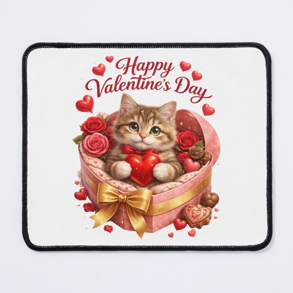 Item preview, Cute Adorable Valentine Cat Quote Happy Valentines Day designed and sold by PluffyPanda.