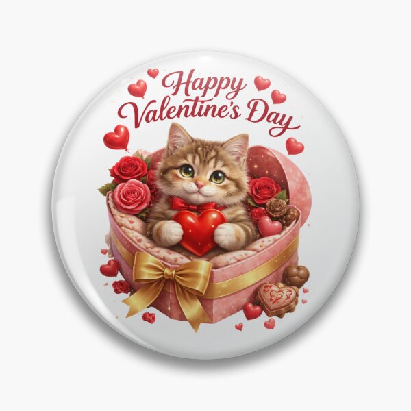 Item preview, Cute Adorable Valentine Cat Quote Happy Valentines Day designed and sold by PluffyPanda.