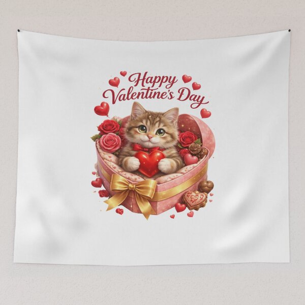 Item preview, Cute Adorable Valentine Cat Quote Happy Valentines Day designed and sold by PluffyPanda.
