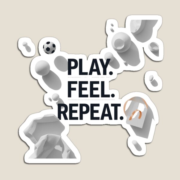 Item preview, Play Feel Repeat – Football Lifestyle Streetwear T-Shirt designed and sold by SoccerVibes.