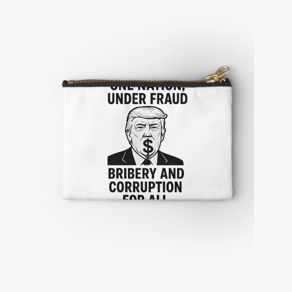 Item preview, anti ice anti trump one nation under fraud clearly visible with Bribery and corruption for all designed and sold by Uglyandcute.