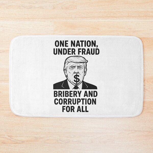 Item preview, anti ice anti trump one nation under fraud clearly visible with Bribery and corruption for all designed and sold by Uglyandcute.