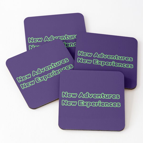 Item preview, New Adventures New Experiences Stickers Prints Posters Wall Art Magnet Home Coffee Cup Decoration TShirt Stationary Notebook Magnet Hat Kitchen Work School Office Redbubble Shop designed and sold by Saritas Boutique Shop.