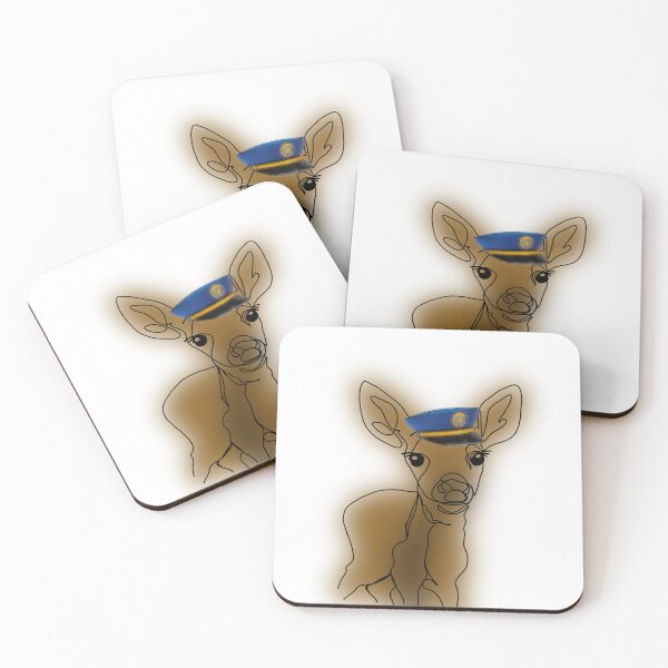 Item preview, Danielle the Deer in a police Hat – animalzinhats designed and sold by Ashley’sAnimalz.