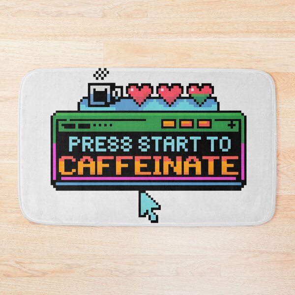 Item preview, Press Start to Caffeinate designed and sold by Bal Drops.