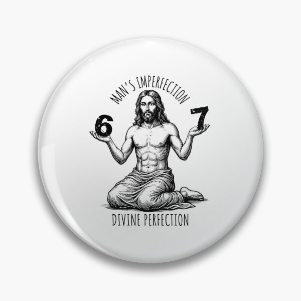 Item preview, Jesus 6 vs 7 Man's Imperfection Divine Perfection Christian designed and sold by MTJ-Mushrooms.