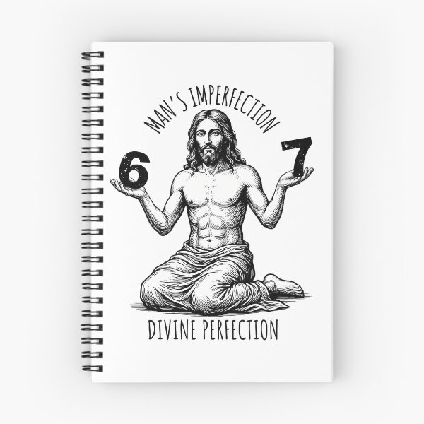 Item preview, Jesus 6 vs 7 Man's Imperfection Divine Perfection Christian designed and sold by MTJ-Mushrooms.