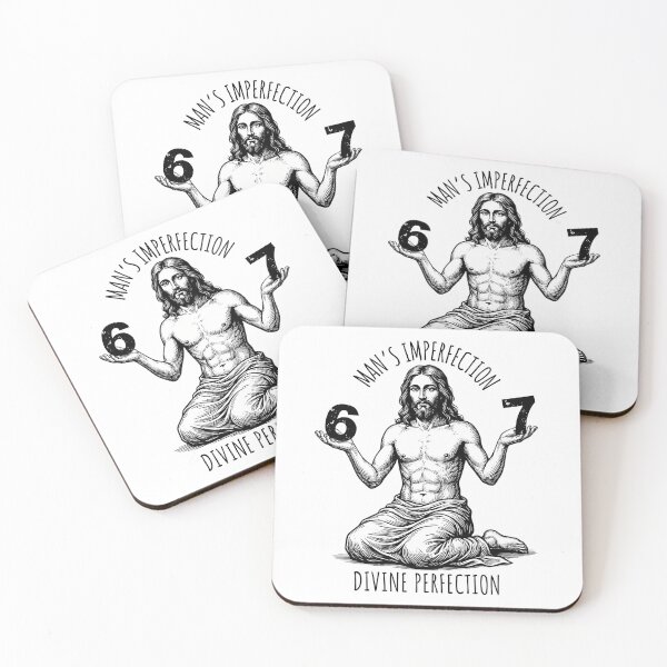 Item preview, Jesus 6 vs 7 Man's Imperfection Divine Perfection Christian designed and sold by MTJ-Mushrooms.