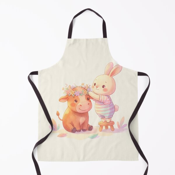Item preview, Bunny Crowning Cow with Flowers designed and sold by HumTumMe.