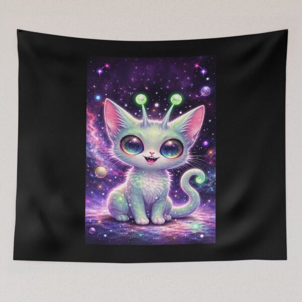 Item preview, Alien Cat Gnarpy designed and sold by MixedVibes Co..