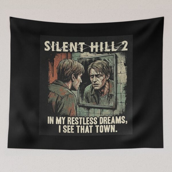 Item preview, Restless Dreams: James Sunderland Mirror Reflection - Silent Hill 2 Survival Horror Art designed and sold by DogLord.