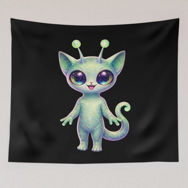 Item preview, Alien Cat Gnarpy designed and sold by MixedVibes Co..