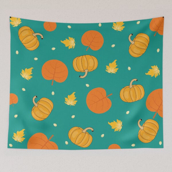 Item preview, Autumn Pumpkin and Fall Leaves Harvest Pattern designed and sold by DesignsVault.