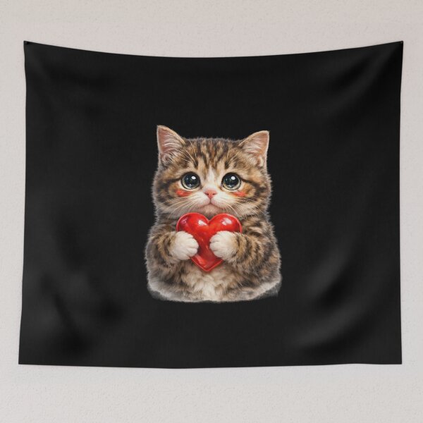Item preview, Cute Valentine Cat Hear Valentine Gift designed and sold by PluffyPanda.