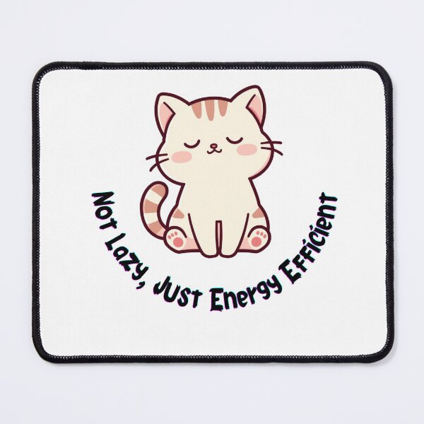 Item preview, Not Lazy Just Energy Efficient – Funny Cat Sticker designed and sold by ahmedbenamar101.