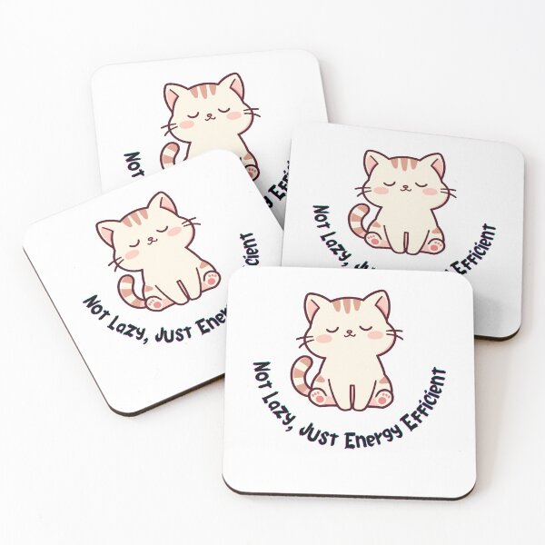 Item preview, Not Lazy Just Energy Efficient – Funny Cat Sticker designed and sold by ahmedbenamar101.