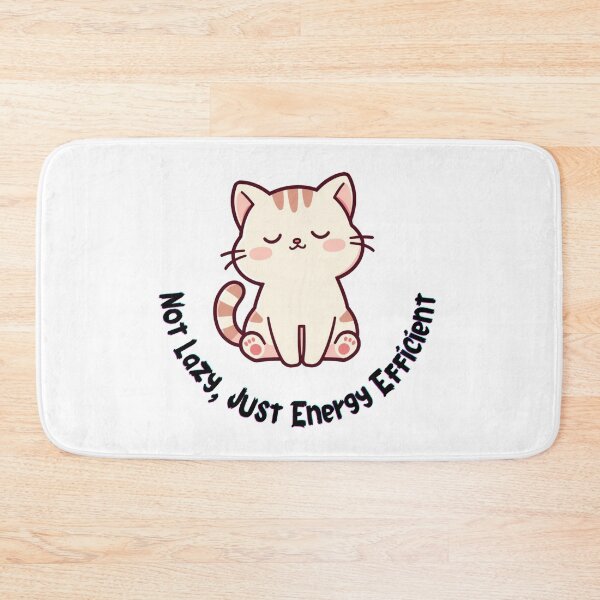Item preview, Not Lazy Just Energy Efficient – Funny Cat Sticker designed and sold by ahmedbenamar101.