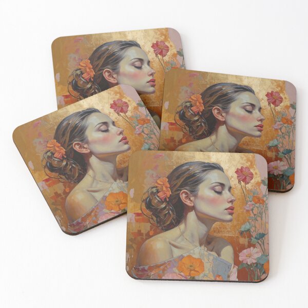 Item preview, Floral Woman Portrait Painting designed and sold by YasArtStudio.