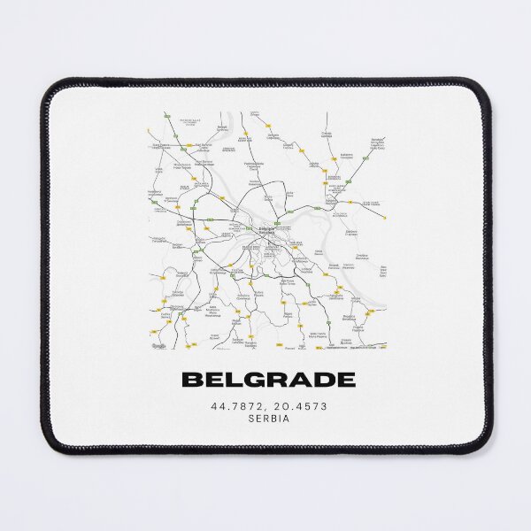 Item preview, Belgrade Serbia Map Print | Minimalist City Road Map Wall Art designed and sold by RM-Journey.