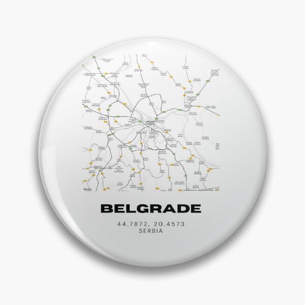 Item preview, Belgrade Serbia Map Print | Minimalist City Road Map Wall Art designed and sold by RM-Journey.