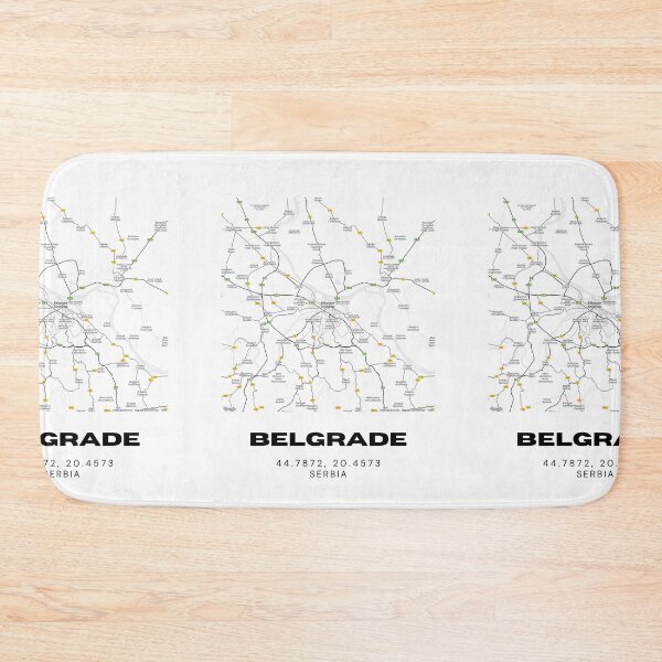 Item preview, Belgrade Serbia Map Print | Minimalist City Road Map Wall Art designed and sold by RM-Journey.