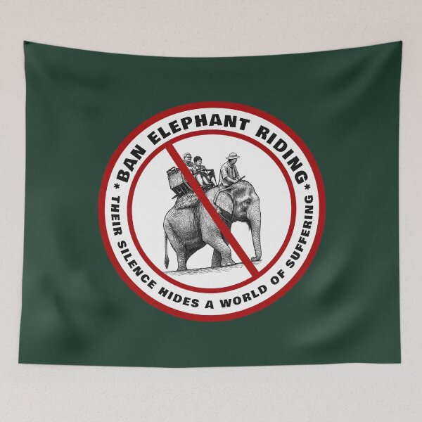 Item preview, Ban Elephant Riding – Speak for the Silent designed and sold by Pawethic Prints Studio.