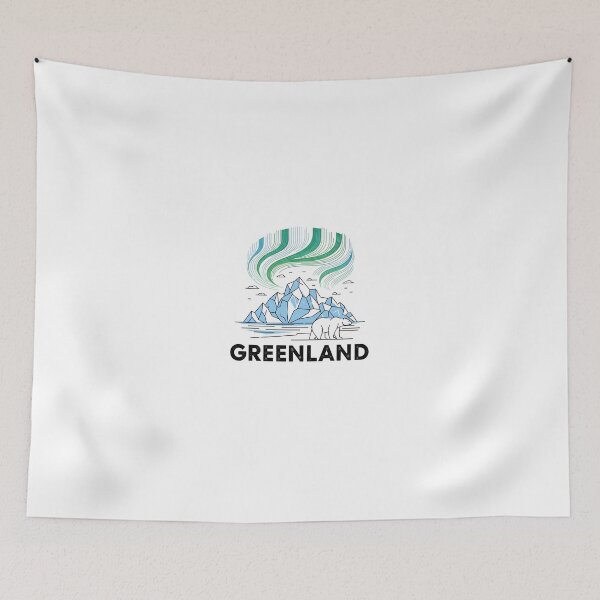 Item preview, Greenland Northern Lights Arctic Adventure Design designed and sold by Latikshop.