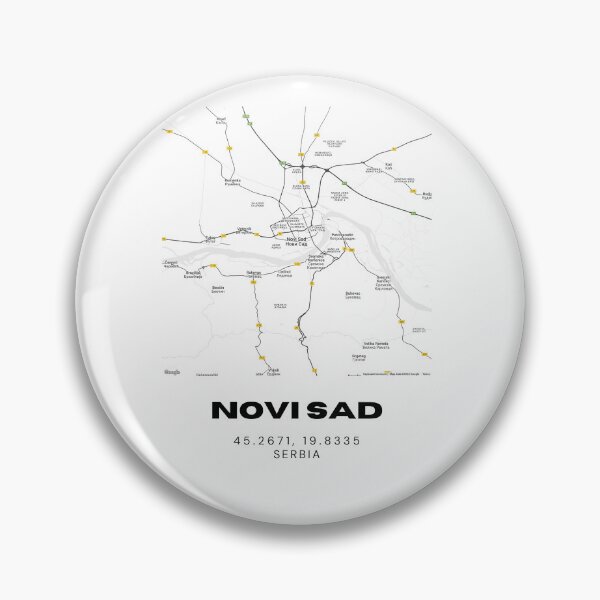Item preview, Novi Sad Serbia Map Print | Minimalist City Road Map Wall Art designed and sold by RM-Journey.