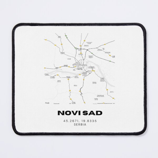 Item preview, Novi Sad Serbia Map Print | Minimalist City Road Map Wall Art designed and sold by RM-Journey.