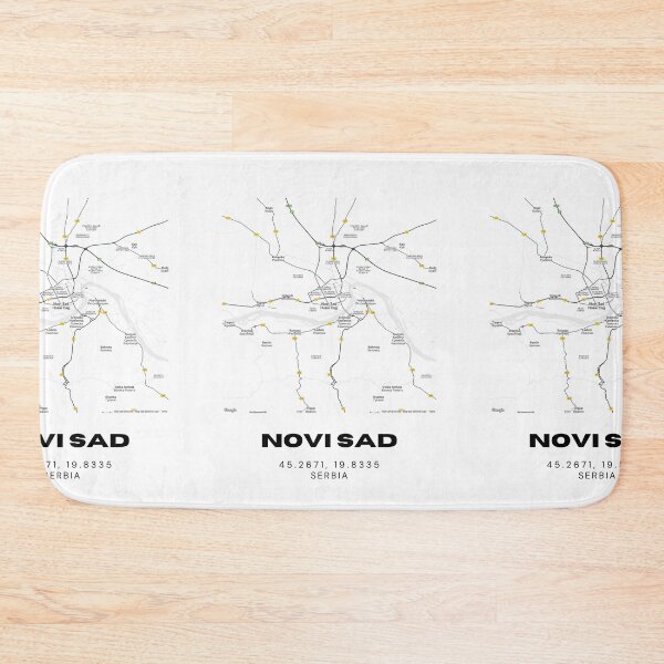 Item preview, Novi Sad Serbia Map Print | Minimalist City Road Map Wall Art designed and sold by RM-Journey.