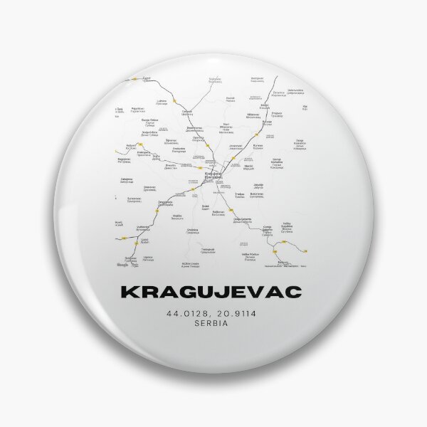Item preview, Kragujevac Serbia Map Print | Minimalist City Road Map Wall Art designed and sold by RM-Journey.