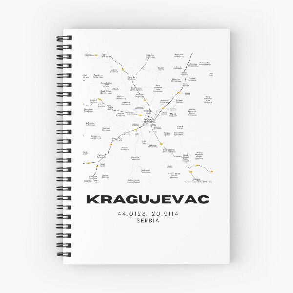 Item preview, Kragujevac Serbia Map Print | Minimalist City Road Map Wall Art designed and sold by RM-Journey.