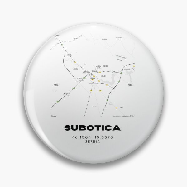 Item preview, Subotica Serbia Map Print | Minimalist City Road Map Wall Art designed and sold by RM-Journey.