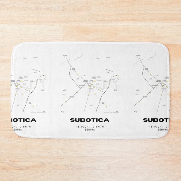 Item preview, Subotica Serbia Map Print | Minimalist City Road Map Wall Art designed and sold by RM-Journey.