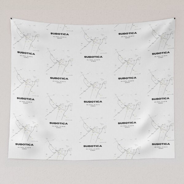 Item preview, Subotica Serbia Map Print | Minimalist City Road Map Wall Art designed and sold by RM-Journey.