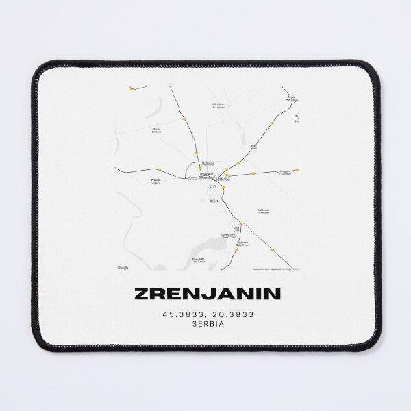 Item preview, Zrenjanin Serbia Map Print | Minimalist City Road Map Wall Art designed and sold by RM-Journey.