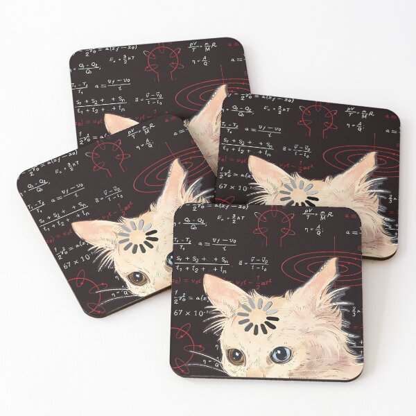 Item preview, Thinking Cat Physics Formula Meme Art designed and sold by 2112Shop.