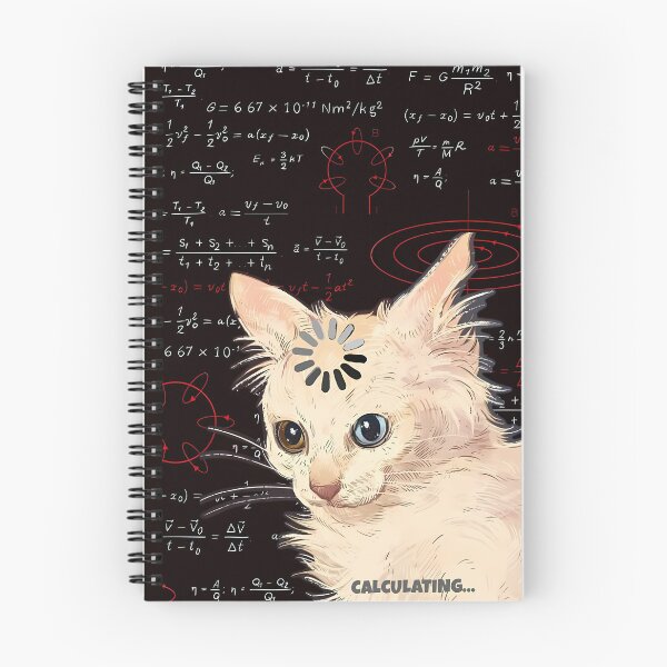 Item preview, Thinking Cat Physics Formula Meme Art designed and sold by 2112Shop.