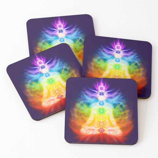 Item preview, Seven Chakras and Emanating Energy Aura Yoga Meditation designed and sold by MaximImages .com Exquisite Arts.