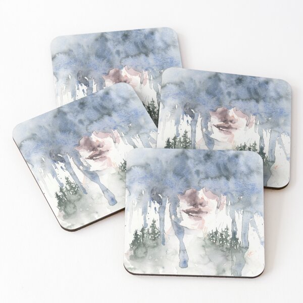 Item preview, Surreal Forest Portrait Atmospheric Watercolor Painting designed and sold by Valerie Englehart.