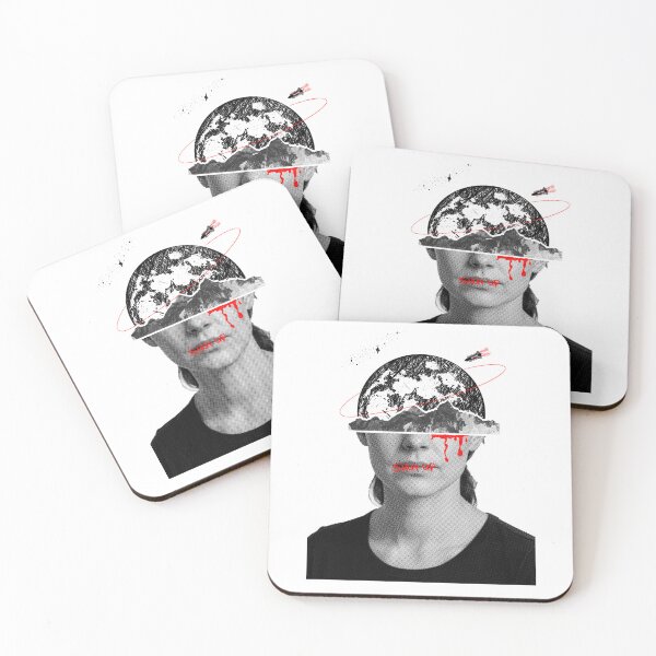 Item preview, LEAVE! A surrealistic print about traveling (black) designed and sold by MB-Graphix.