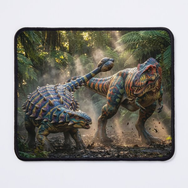 Item preview, Ankylosaurus Fights Off Tyrannosaurus Rex designed and sold by Tridentulus.