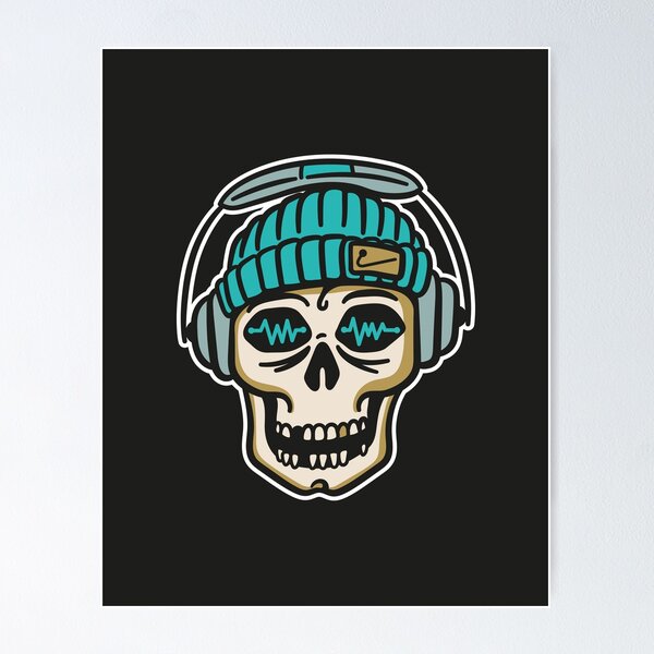 Item preview, "Stimmed Skull" - in Beanie & Headphones – Soundwave Eyes designed and sold by Big-G-Clothing.